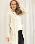 Ecru Longline Silk Cashmere Cardigan