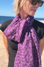 Cashmere Leopard Passion Purple Scarf