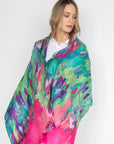 Cashmere Silk Painterly Print Scarf