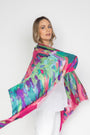 Cashmere Silk Painterly Print Scarf