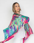 Cashmere Silk Painterly Print Scarf