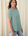 Cashmere  Duck Egg Blue Short Sleeve Tee