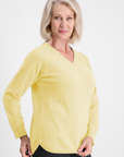 Pale Yellow Made to Order Cashmere V-Neck Jumper