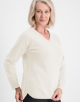 Cream Made to Order Cashmere V-Neck Jumper