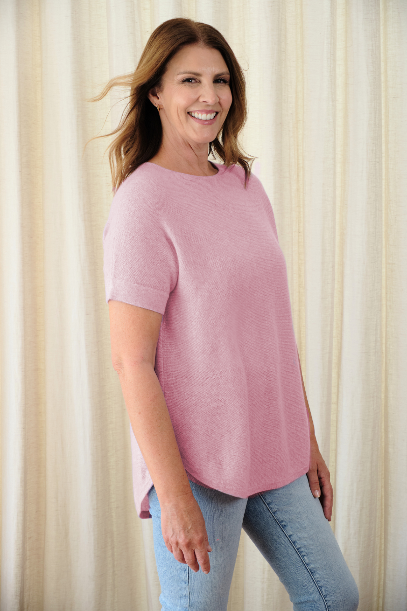 Cashmere Strawberry Pink Short Sleeve Tee