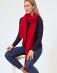 Cashmere Wrap - Cherry Red - Cara Cashmere