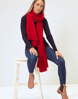 Cashmere Wrap - Cherry Red - Cara Cashmere