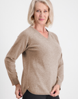 Camel Made to Order Cashmere V-Neck Jumper