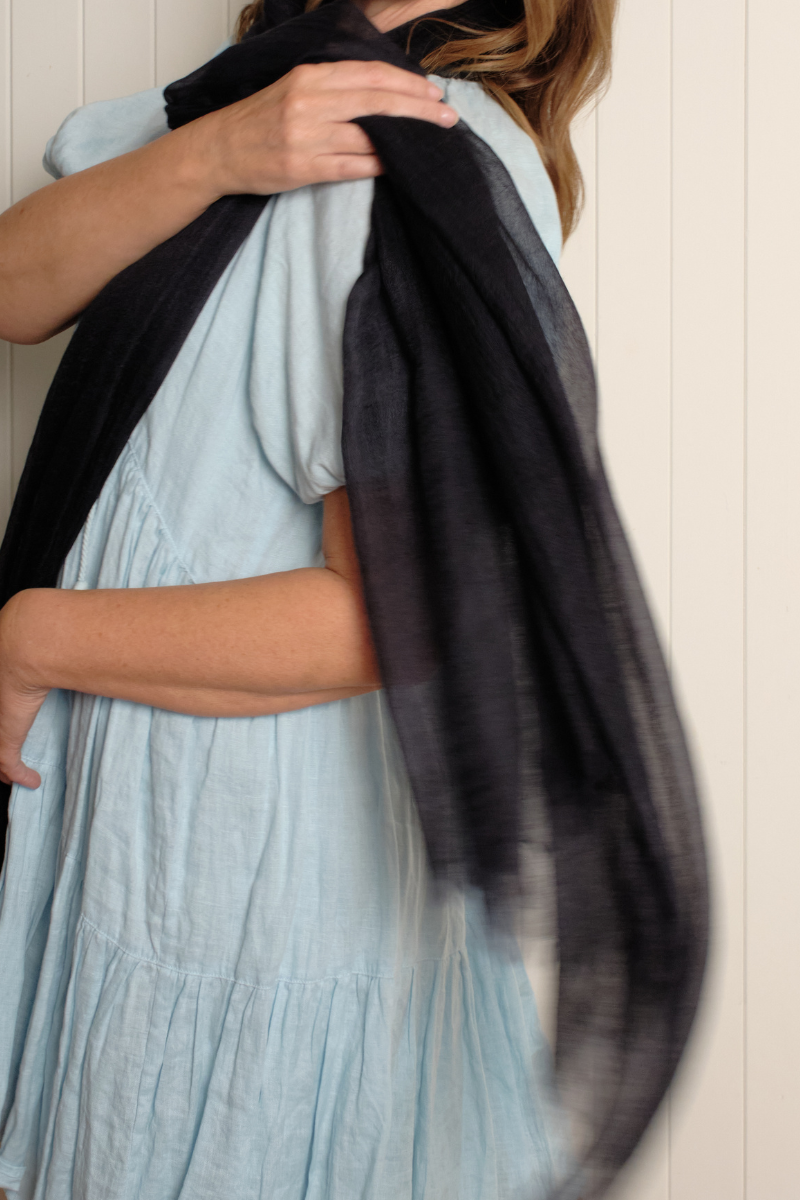 Cashmere Black Aura Scarf