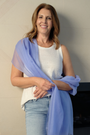 Cashmere Cornflower Blue Aura Scarf