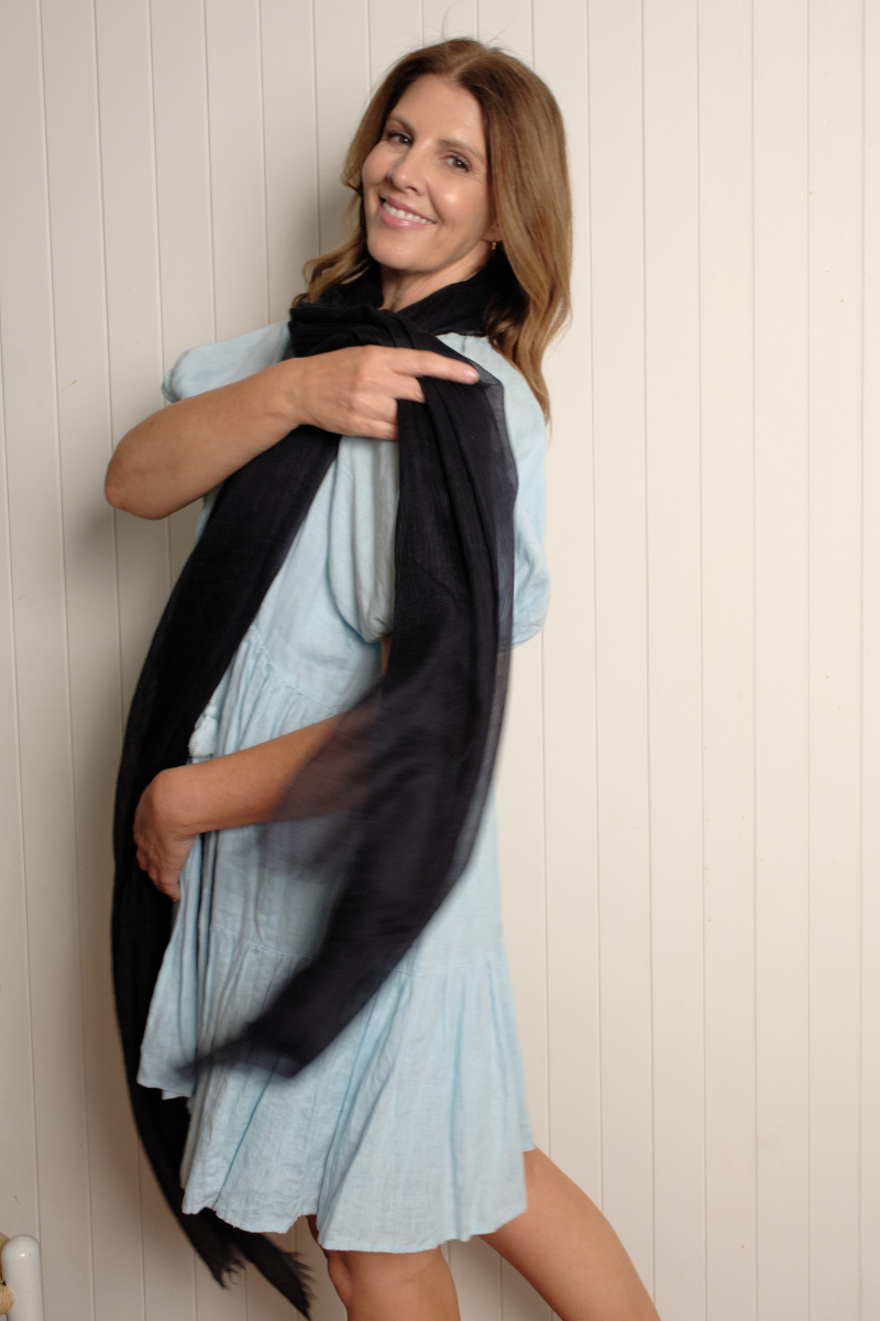 Cashmere Black Aura Scarf