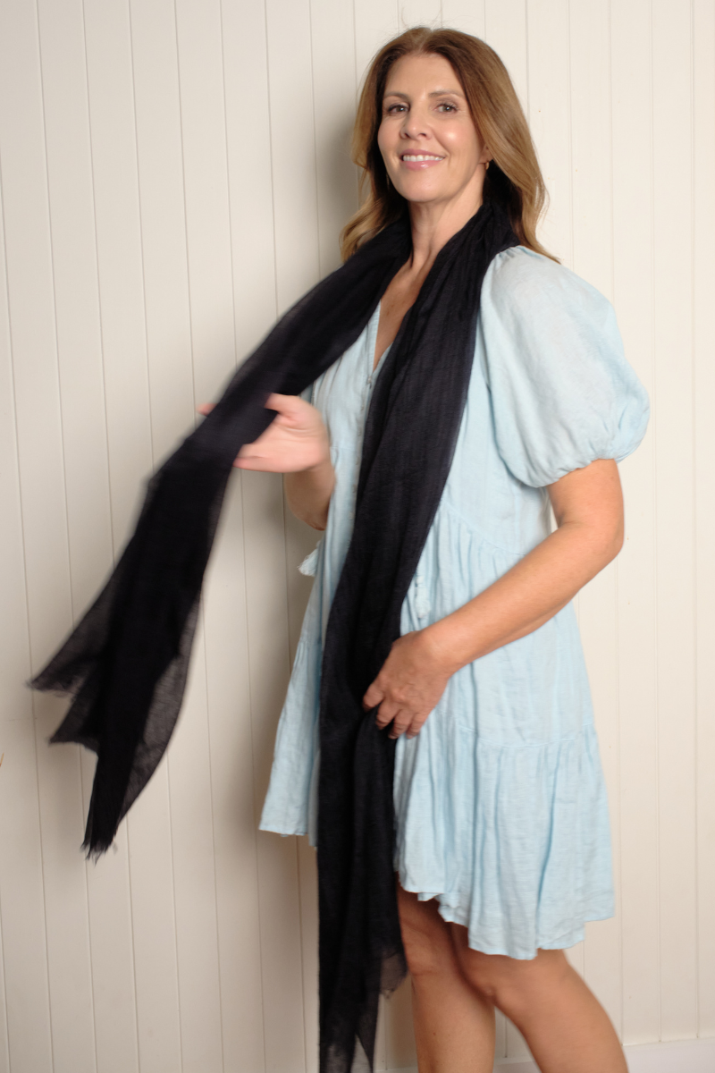 Cashmere Black Aura Scarf