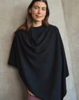 Cashmere Black Sparkle Poncho