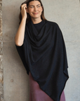 Cashmere Black Sparkle Poncho