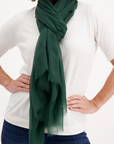 Cashmere Rich Green Aura Scarf