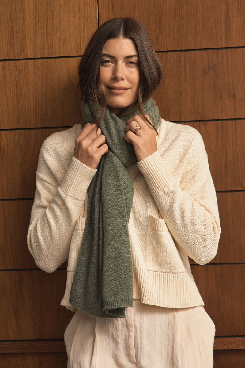 Eucalypt Green Cashmere Wrap Cara Cashmere