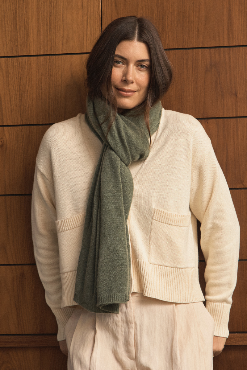 Eucalypt Green Cashmere Wrap Cara Cashmere