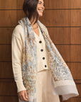 Cashmere Silk Neutrals Faded Leopard Scarf - Pre Order