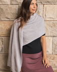 Silver Grey Marle Pure Cashmere Wrap