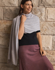 Silver Grey Marle Pure Cashmere Wrap