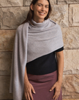 Silver Grey Marle Pure Cashmere Wrap